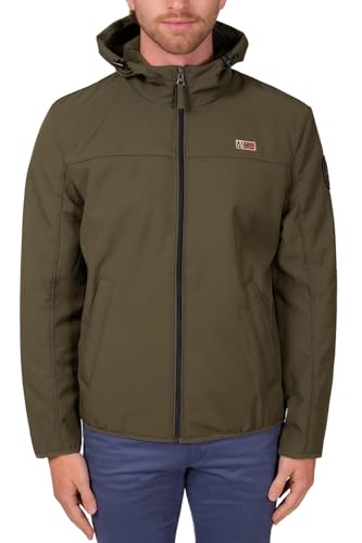 NAPAPIJRI Herren Asherman Jacket Windjacke, Dunkelgrün, L von Napapijri