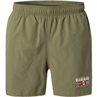 NAPAPIJRI Herren Badeshorts grün Mikrofaser unifarben von Napapijri