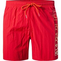 NAPAPIJRI Herren Badeshorts rot Mikrofaser unifarben von Napapijri
