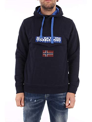 NAPAPIJRI Herren Burgee Win Kapuzenpullover, Marineblau, XX-Small von Napapijri