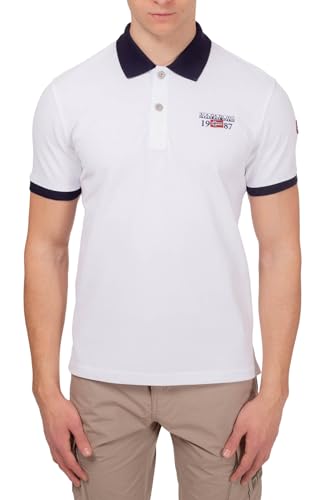 NAPAPIJRI Herren Eany Ss 1 Bright White 002 Poloshirt, XXL von Napapijri
