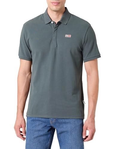 NAPAPIJRI Herren Evan Short Sleeve Polo Shirt Poloshirt, Dunkelgrün, XXL von Napapijri
