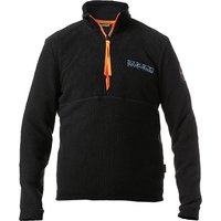 NAPAPIJRI Herren Fleecepullover schwarz Mikrofaser unifarben von Napapijri