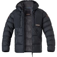 NAPAPIJRI Herren Steppjacke Schwarz Mikrofaser unifarben von Napapijri