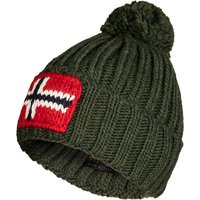 NAPAPIJRI Herren Pudelmütze grün Mikrofaser von Napapijri