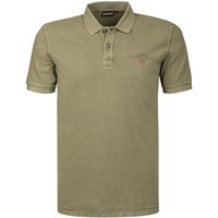 NAPAPIJRI Herren Polo-Shirt grün Baumwoll-Piqué von Napapijri