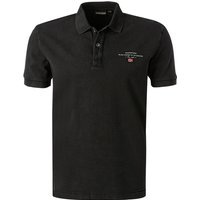 NAPAPIJRI Herren Polo-Shirt schwarz Baumwoll-Piqué von Napapijri