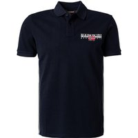 NAPAPIJRI Herren Polo-Shirt schwarz Baumwoll-Piqué von Napapijri