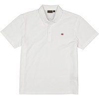 NAPAPIJRI Herren Polo-Shirt weiß Baumwoll-Piqué von Napapijri