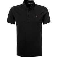 NAPAPIJRI Herren Polo-Shirt schwarz Baumwoll-Piqué von Napapijri