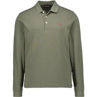 NAPAPIJRI Herren Polo-Shirt grün Baumwoll-Piqué von Napapijri