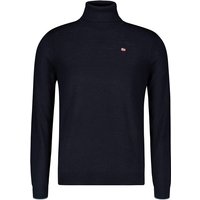 NAPAPIJRI Herren Rollkragenpullover Schwarz Merinowolle unifarben von Napapijri