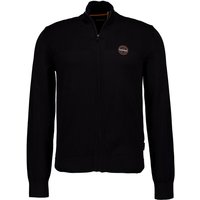 NAPAPIJRI Herren Strickjacke Schwarz Baumwolle unifarben von Napapijri