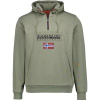 NAPAPIJRI Herren Hoodie grün Baumwolle unifarben von Napapijri