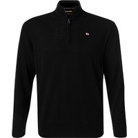 NAPAPIJRI Herren Pullover schwarz Merinowolle unifarben von Napapijri