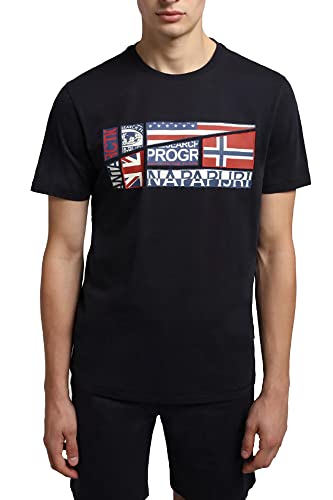 NAPAPIJRI Herren S T-Shirt, Marineblau, Large von Napapijri