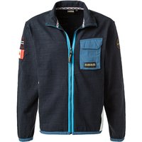 NAPAPIJRI Herren Strickjacke blau Baumwolle unifarben von Napapijri