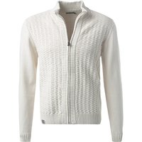 NAPAPIJRI Herren Strickjacke Weiß Baumwolle unifarben von Napapijri