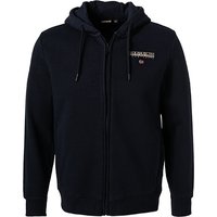 NAPAPIJRI Herren Sweatjacke blau Baumwolle Logo und Motiv von Napapijri