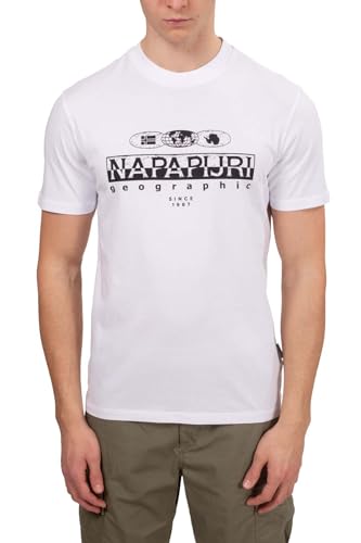 NAPAPIJRI - Herren T-Shirt Salfrin, Weiß, 56 von Napapijri