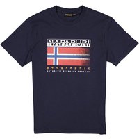 NAPAPIJRI Herren T-Shirt blau Baumwolle von Napapijri