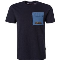 NAPAPIJRI Herren T-Shirt blau Baumwolle von Napapijri
