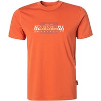 NAPAPIJRI Herren T-Shirt orange Baumwolle von Napapijri