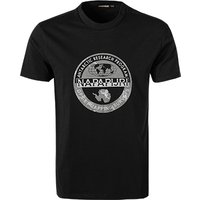 NAPAPIJRI Herren T-Shirt schwarz Baumwolle von Napapijri