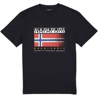 NAPAPIJRI Herren T-Shirt schwarz Baumwolle von Napapijri