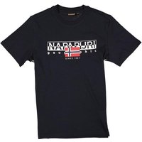 NAPAPIJRI Herren T-Shirt schwarz Baumwolle von Napapijri