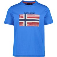NAPAPIJRI Herren T-Shirt blau Baumwolle von Napapijri