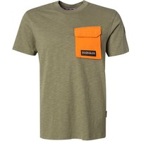 NAPAPIJRI Herren T-Shirt grün Baumwolle von Napapijri