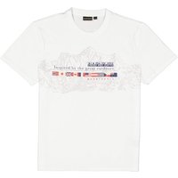 NAPAPIJRI Herren T-Shirt weiß Baumwolle von Napapijri