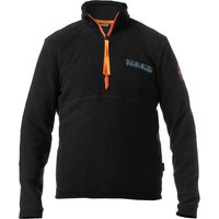 NAPAPIJRI Herren Fleecepullover schwarz Mikrofaser unifarben von Napapijri