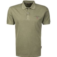 NAPAPIJRI Herren Polo-Shirt grün Baumwoll-Jersey von Napapijri