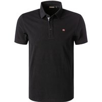 NAPAPIJRI Herren Polo-Shirt schwarz Baumwoll-Piqué von Napapijri