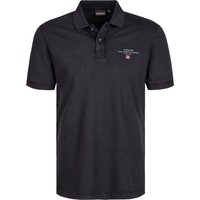 NAPAPIJRI Herren Polo-Shirt schwarz Baumwoll-Jersey von Napapijri