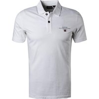 NAPAPIJRI Herren Polo-Shirt weiß Baumwoll-Jersey von Napapijri