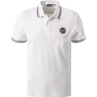 NAPAPIJRI Herren Polo-Shirt weiß Baumwoll-Piqué von Napapijri