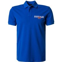 NAPAPIJRI Herren Polo-Shirt blau Baumwoll-Piqué von Napapijri