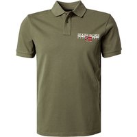 NAPAPIJRI Herren Polo-Shirt grün Baumwoll-Piqué von Napapijri