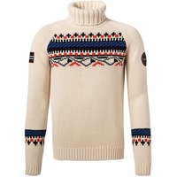 NAPAPIJRI Herren Rollkragenpullover beige Wolle Norweger von Napapijri