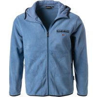 NAPAPIJRI Herren Fleecejacke blau Mikrofaser unifarben von Napapijri