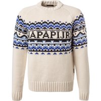 NAPAPIJRI Herren Pullover blau Wolle Norweger von Napapijri