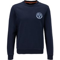 NAPAPIJRI Herren Sweatshirt blau Baumwolle unifarben von Napapijri