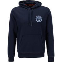 NAPAPIJRI Herren Hoodie blau Baumwolle unifarben von Napapijri