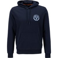 NAPAPIJRI Herren Hoodie blau Baumwolle unifarben von Napapijri