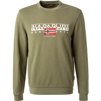 NAPAPIJRI Herren Sweatshirt grün Logo und Motiv von Napapijri