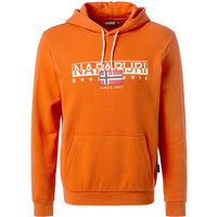 NAPAPIJRI Herren Hoodie orange Logo und Motiv von Napapijri
