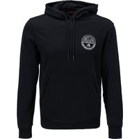 NAPAPIJRI Herren Hoodie schwarz Baumwolle unifarben von Napapijri